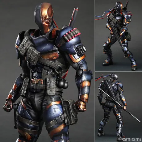 Play Arts Batman Arkham Origins Deathstroke Фигурки игрушки 25 см