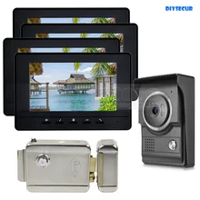Best Offers DIYSECUR 7inch Video Intercom Video Door Phone 700TV Line IR Night Vision HD Camera + Electric Lock for Home Office Factory 1V4 Best Offers DIYSECUR 7inch Video Intercom Video Door Phone 700TV Line IR Night Vision HD Camera + Electric Lock for Home Office Factory 1V4