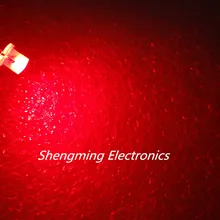 100 шт. 3 мм Flat Top супер яркий красный свет широкоугольный LED рассеянный туман