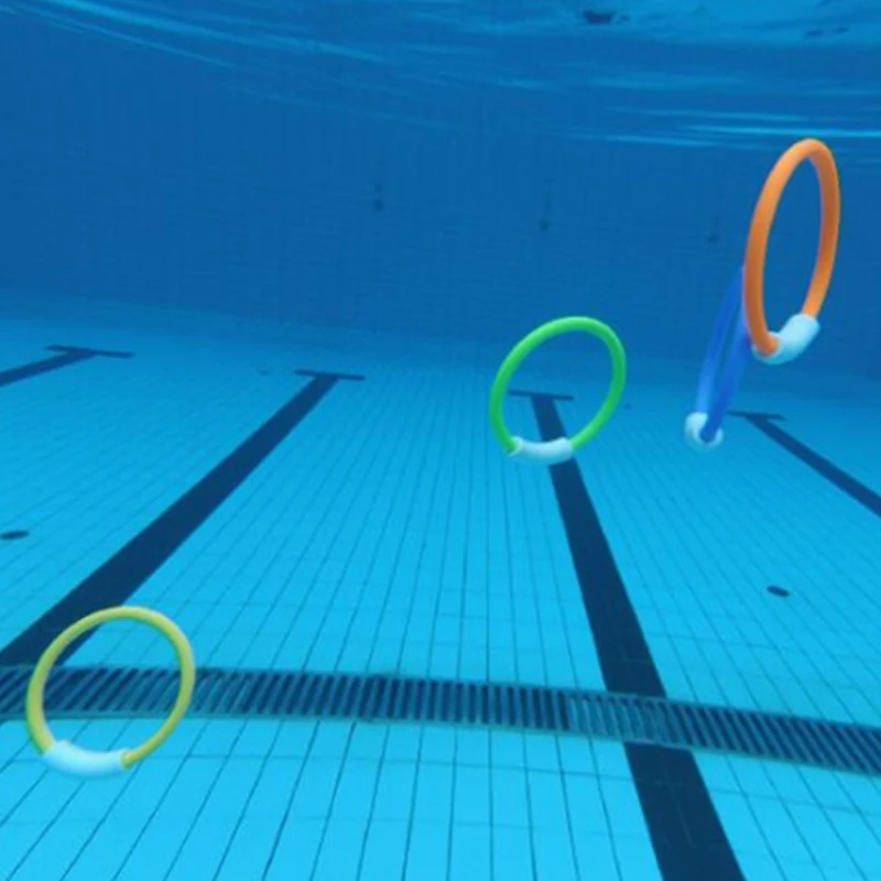 4 шт./компл. подводный интересный цвет кольцо детские спортивные игрушки гимнастические упражнения ребенка распознавания весело открытый