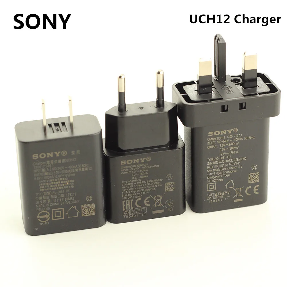 

Original For SONY UCH12 USB Fast Charger Adapter 12V 1350MA For XPERIA X XA XA1 Ultra XZ XZS Compact Premium Z1 Z3 Z4 Z5 Mini