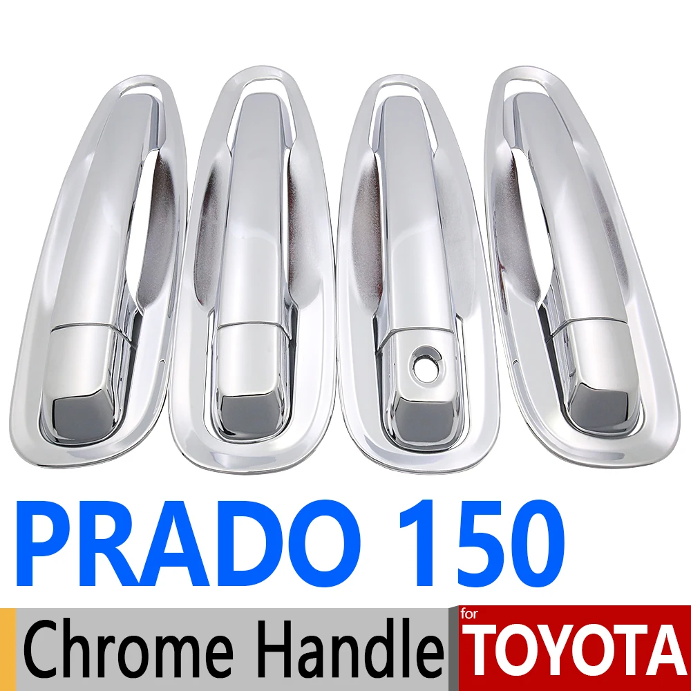 

For Toyota Prado 150 Lexus GX460 Chrome Door Handle Covers Trim Set of 4 Door LC150 J150 FJ150 2010-2017 Accessories Car Styling