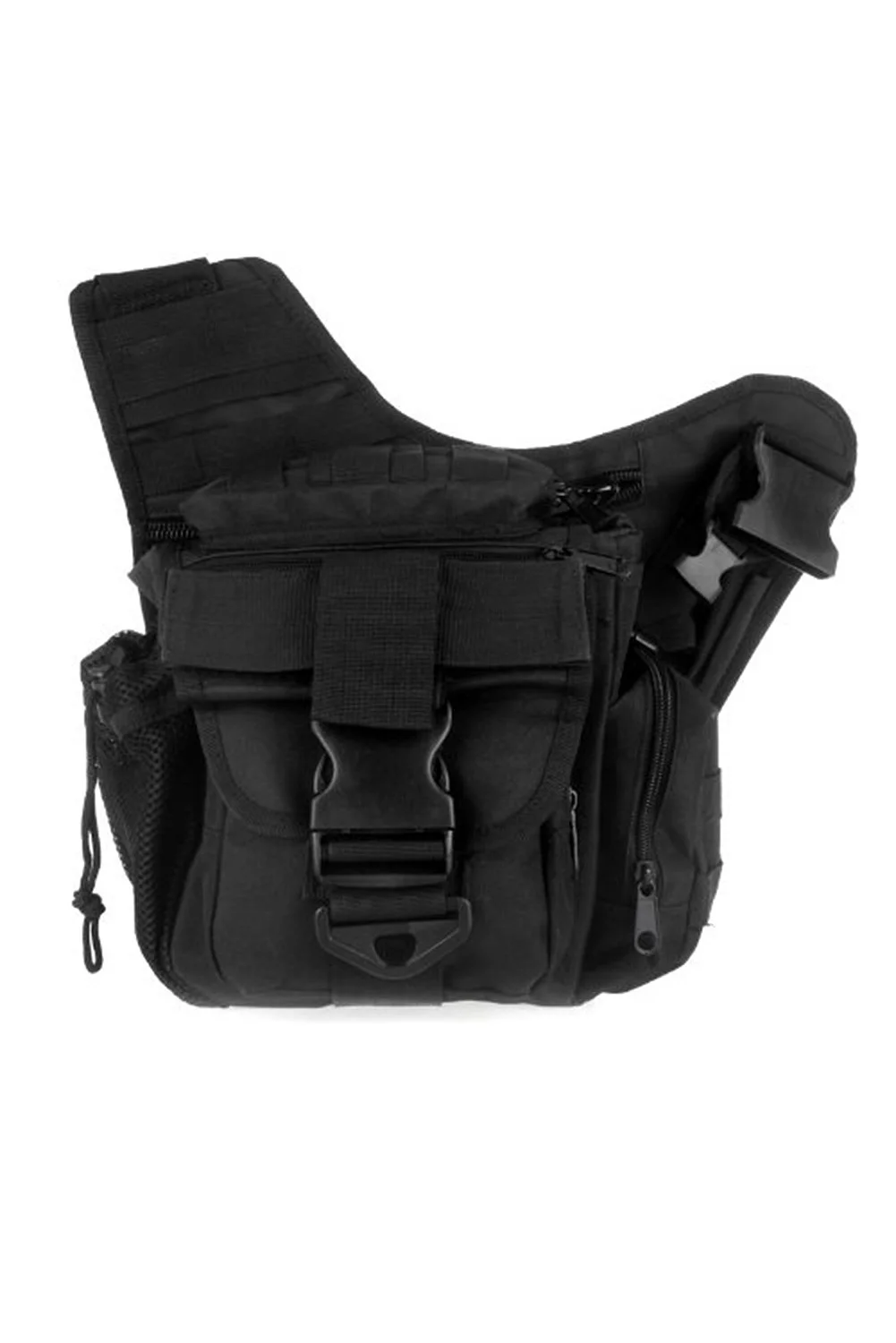 

5) TEXU 600D Nylon Molle Shoulder Strap Bag Military Push Pack Belt Pouch Travel Backpack Camera Money Utility Bag Black