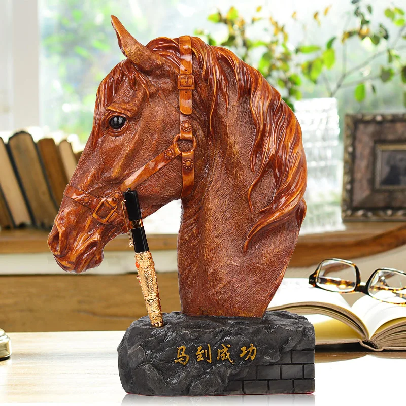 

crafts copper Bronze art Gift horse decoration horse penholder gangnam bookend office desk decoration 0051