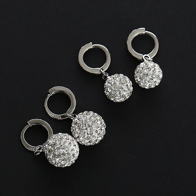 Shineland брендовые модные серьги 2018 пирсинг Bijoux микро диско шар глина CZ кристалл для