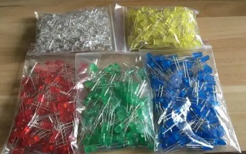 5 Values* 20pcs=100PCS  Bright 3528 1210 SMD LED Kit Red/Green/Blue/Yellow/White 20pcs Each LED Diode 3.5*2.8*1.9mm