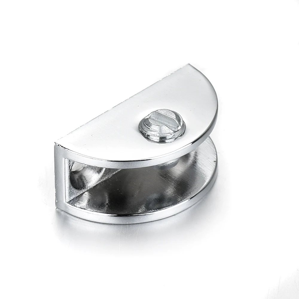 New Arrival Half Round Glass Clamps 23.6*8*17mm Plated Zinc Alloy Clamp range 6 8mm Glass Clips