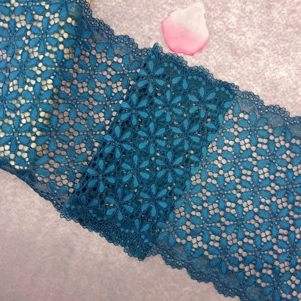 

#36 Lace 18.5CM Wide 2 yards/lot Stretch Lace Edge Trim Elastic Lace Cord Ribbon Trimming DIY Wedding Decoration Fabric