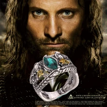 Aragorn кольцо Барахира король Гондор Elessar Tolkien винтажное античное серебряное Хрустальное Модное Новое ювелирное изделие из фильма для мужчин и женщин