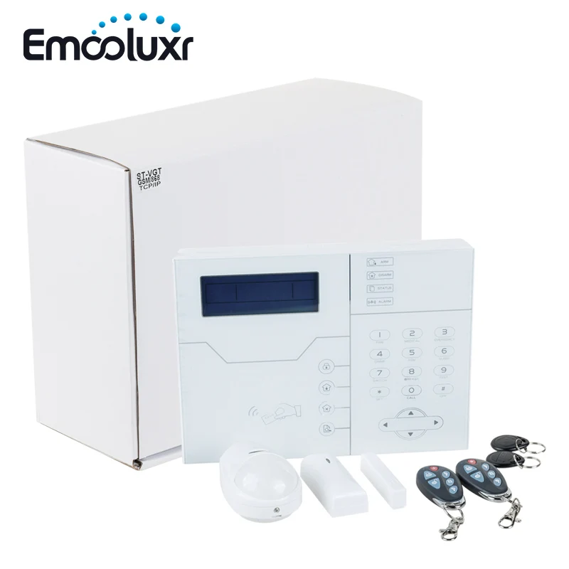 TCP IP GSM SMS APP Control Home Security Alarm System with RJ45 Ethernet Port, Luxury Touchscreen Design, High Quality