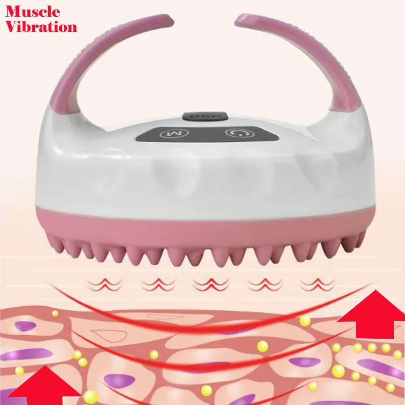 Escova de Massagem Elétrica para Celulite à Prova Escova de Banho Silicone Água Vibração Corpo Massageador Tecido Profundo Massagem Muscular Ferramentas D3d 3d 19 Online shopping
