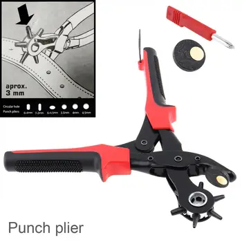

Full Round Hole Puncher with Hole Sewing Machine Bag Punching Rotating Strap Home Belt Leather Hole puncher Hand Tools