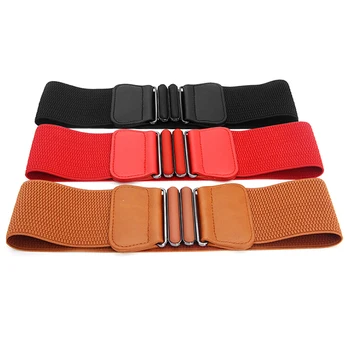 

Waist Belts Women Fashion Lady Solid Stretch Elastic Wide Belt Dress Adornment For Women Waistband