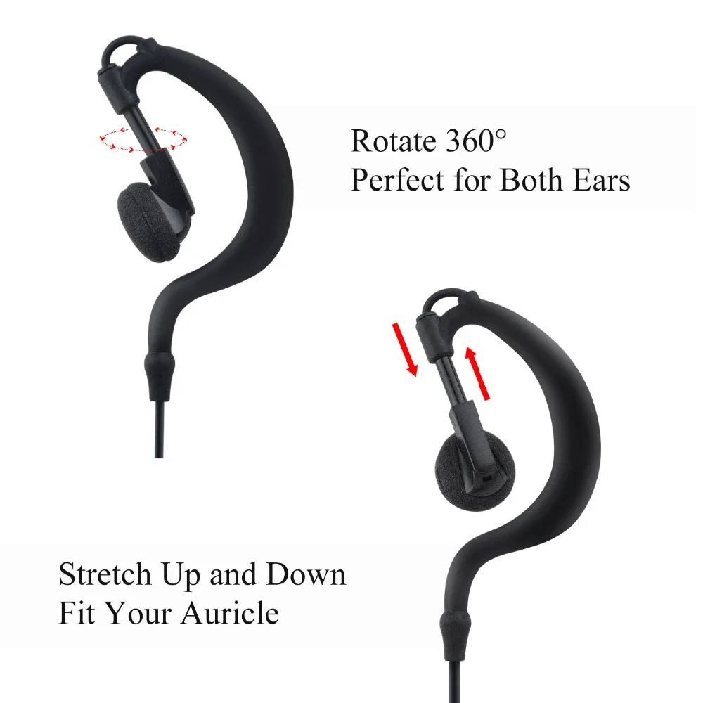 

2.5mm headset with PTT MIC Walkie Talkie Earpiece for R40 Radio 115cm length earphone walkie talkie earpiece with throat mic