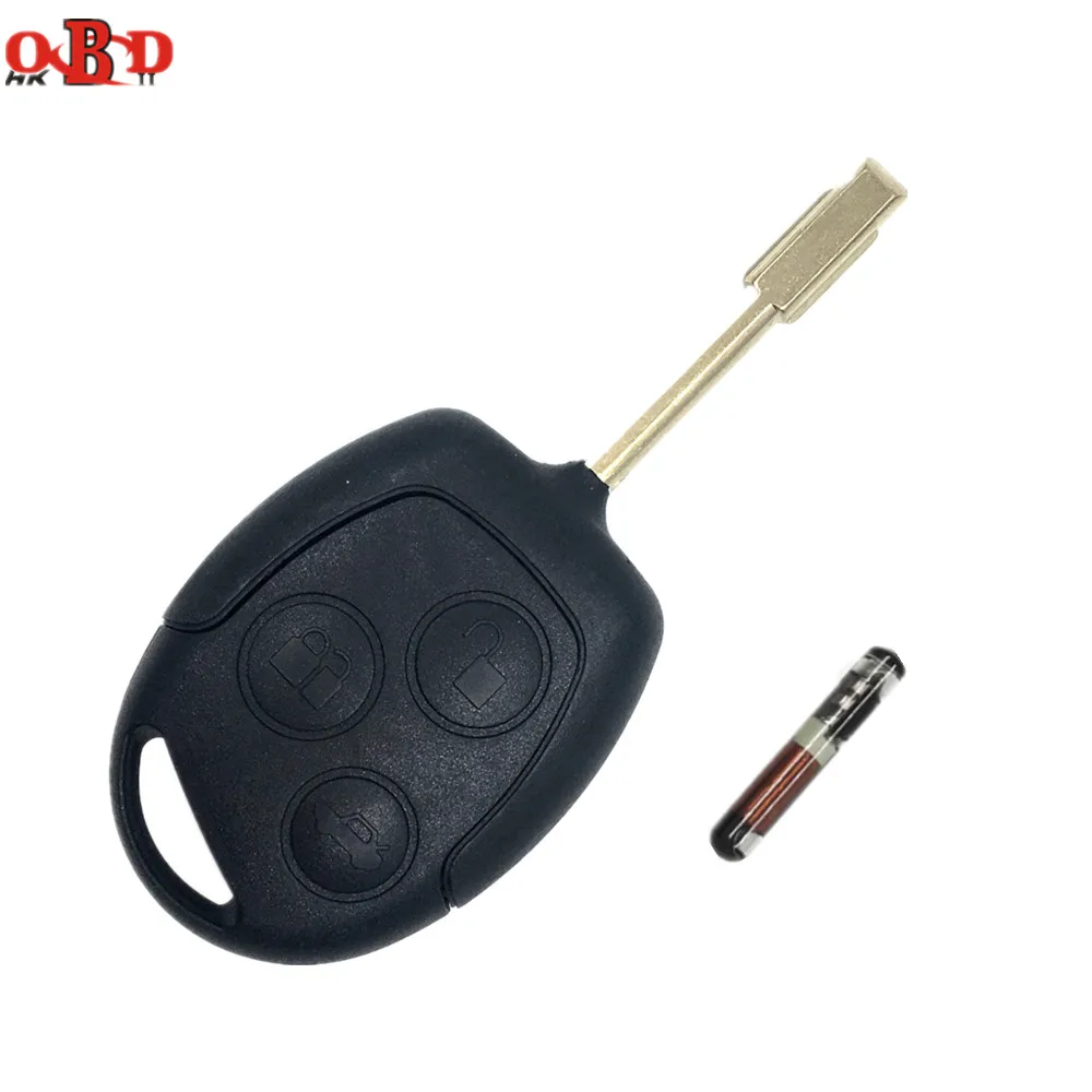 

HKOBDII 3 Buttons Top Quality 433MHZ Remote Emtru Key Fob 4D60 chip For Ford Mondeo Fiesta Ka Transit
