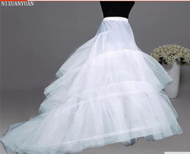 Nixuanyuan свадьба юбка нижняя большой поезд Белый кринолин SLIP 3 обручи юбка плюс Размеры Свадебные аксессуары