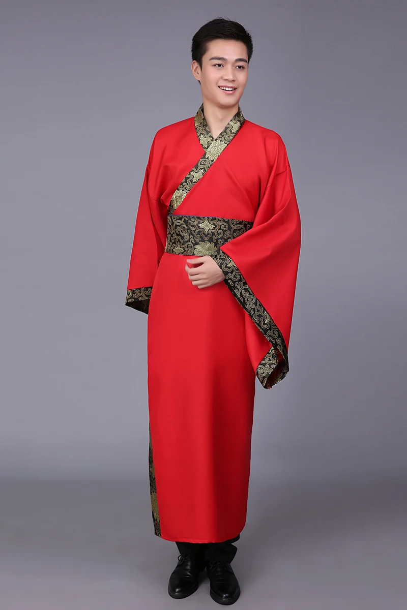 Для мужчин Традиционный китайский костюм мужской красный Hanfu древней китайской одежды ученый халат наряд Свадебные Для мужчин костюм Косплэй 17