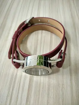 

Beautiful leather wrap locket bracelets 2pcs/lot SL011