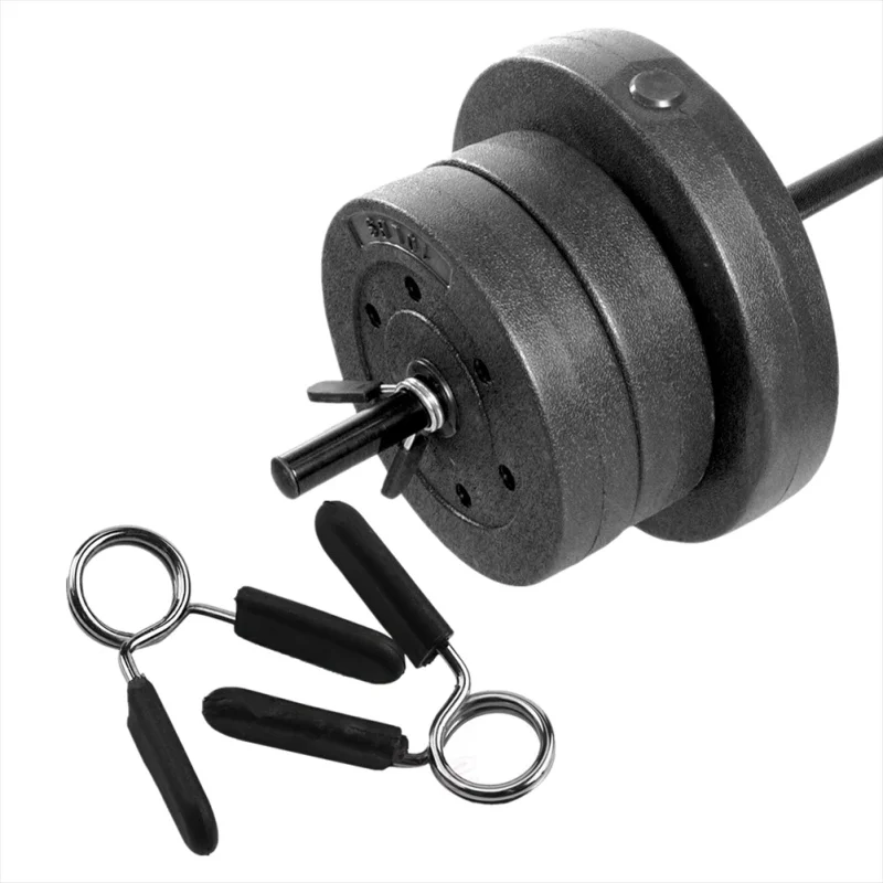 

2pc Exercise Weight Clips Fitness Barbell Clamps Gym Tool Collars Spring Dumbbell Attachment Collar Weightlifting