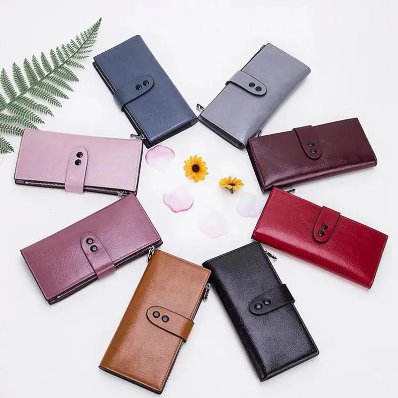 

New Design Leather Wallets Women Luxury Brand Purses Woman Wallet Long Hasp Female Purse Card Holder Clutch Feminina Carteras