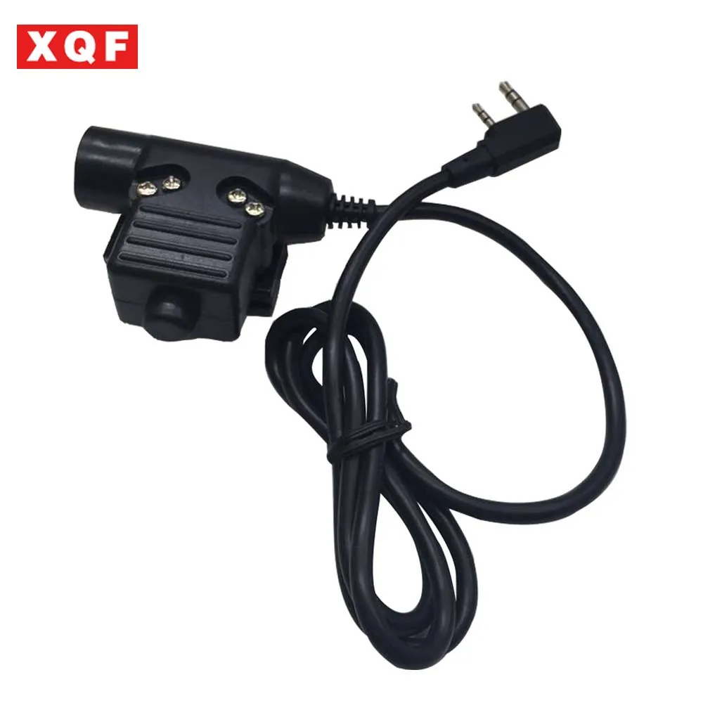 

XQF PTT Cable Plug for Z Tactical Bowman Elite II HD01 Radio Headset Earpiece for Kenwood Ham Radio Walkie Talkie