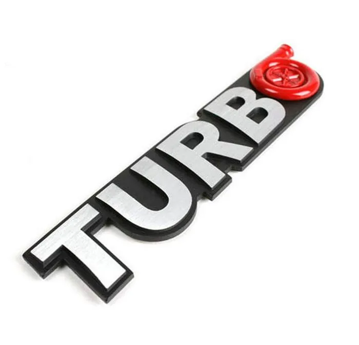 Car TURBO Logo Badge Emblem Glue Stickersin Car Stickers from Automobiles & Motorcycles on