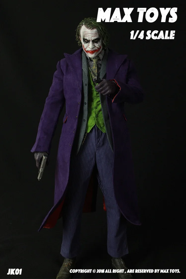

MAX TOYS JK01 1/4TH Scale Batman The JOKER Purple Coat Suits Clown Costume Suit Props for 18" Collectible Action Figure DIY