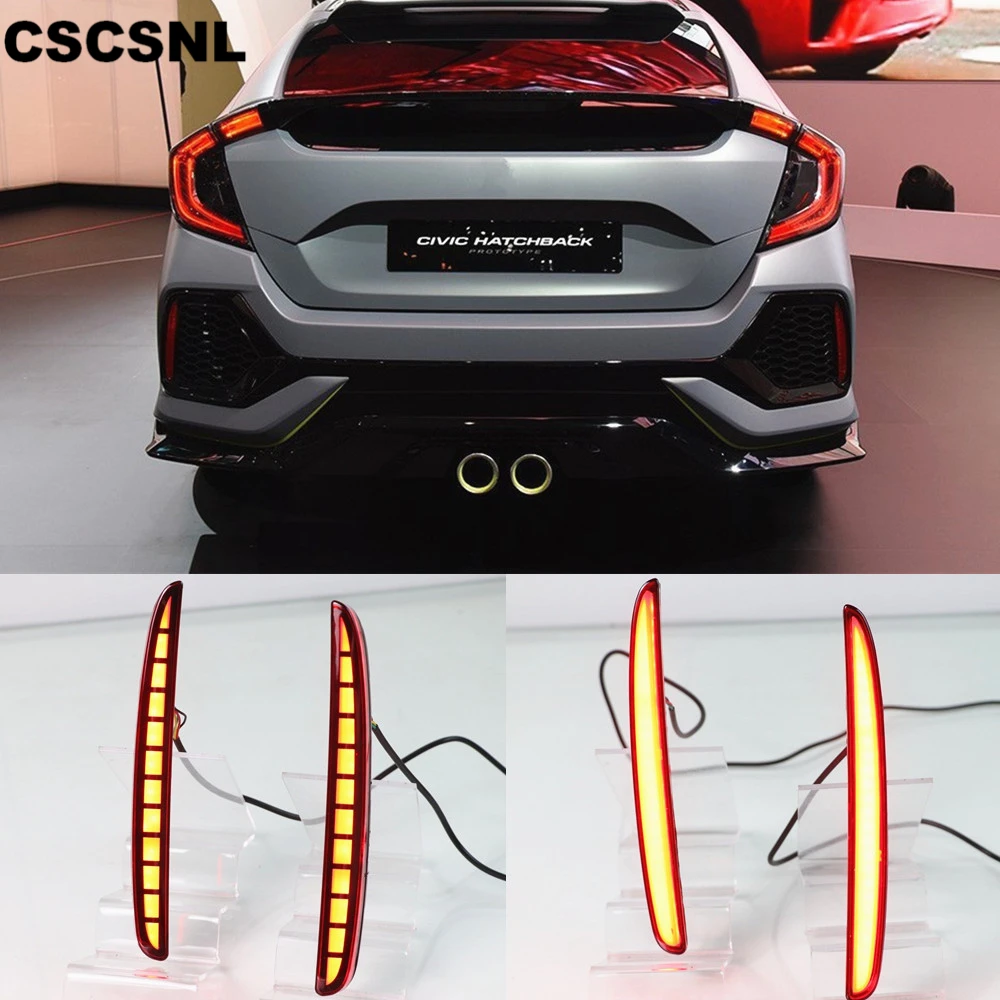 CSCSNL светодиодный фонарь для Honda Civic Hatchback задний противотуманный фонарь лампа стоп-сигнала отражатель бампер свет авто украшение лампы