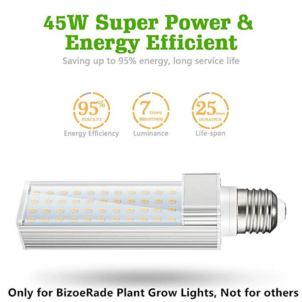 Lâmpada para Planta Luz do Dia Crescer Luzes Bulbo 45 w Espectro Completo Sunlike Crescente Lâmpada Substituição 220 v E27 6 Cheap Luzes LED crescimento plantas