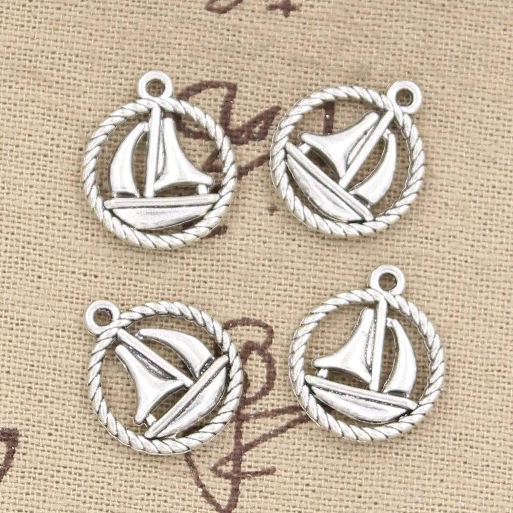 

8pcs Charms sailing ship 19x16mm Antique Making pendant fit,Vintage Tibetan Silver Bronze,DIY bracelet necklace