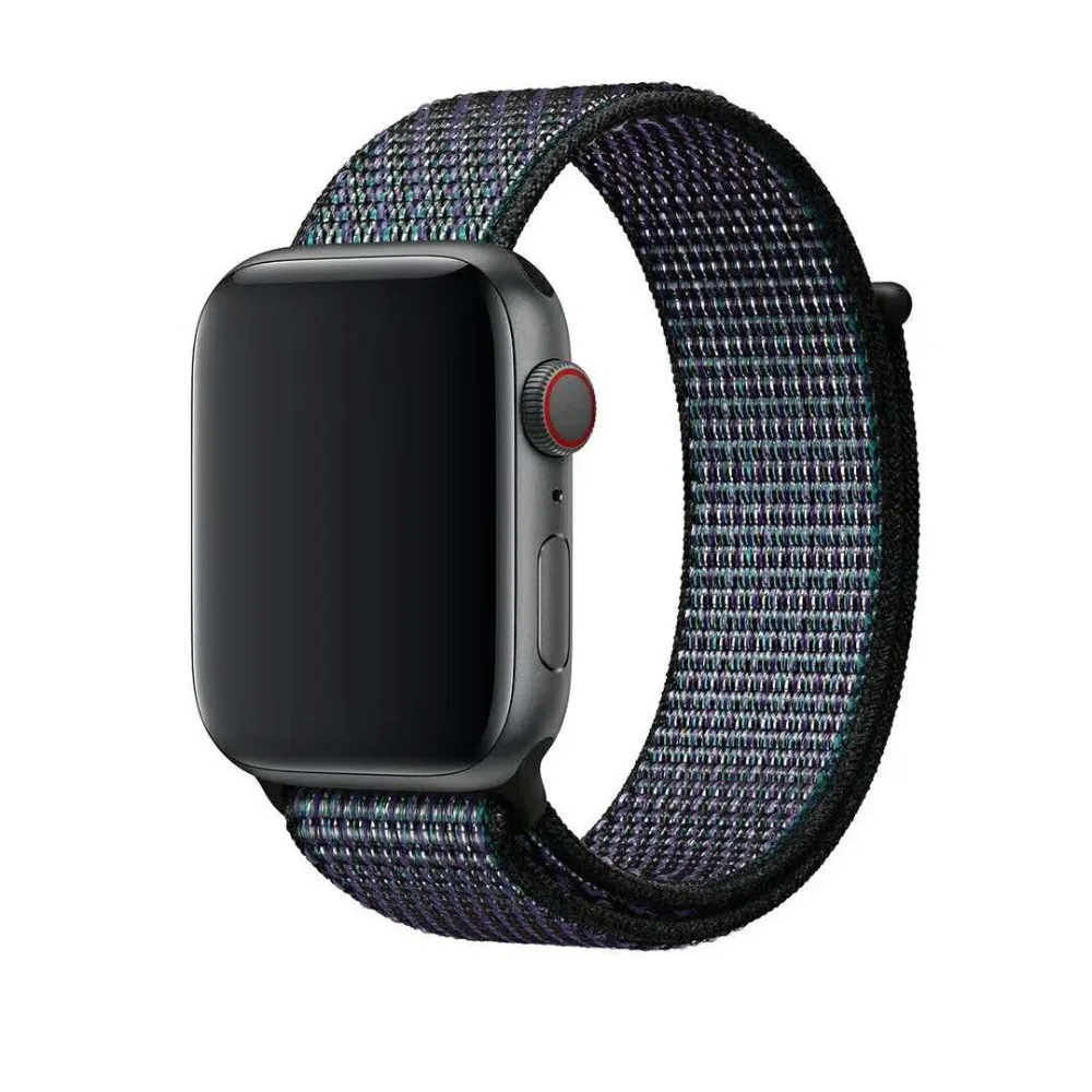 Полосатый цветной нейлоновый дышащий ремешок для часов для Apple Watch iWatch 4 Sports& Edition, спортивный браслет, ремешок для наручных часов