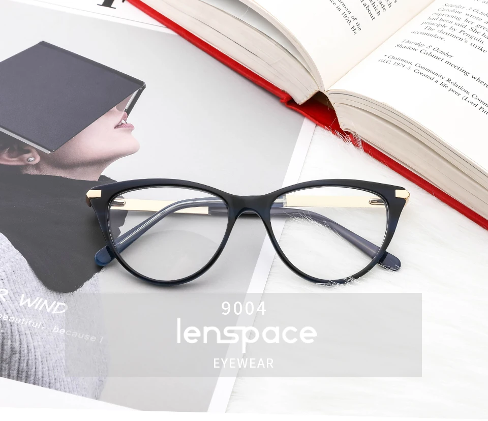 Acetate Glasses Frames Retro Optical Frame Women Cat Eye Prescription Eyeglasses Sexy Myopia Glasses Small Face Suitable Frame