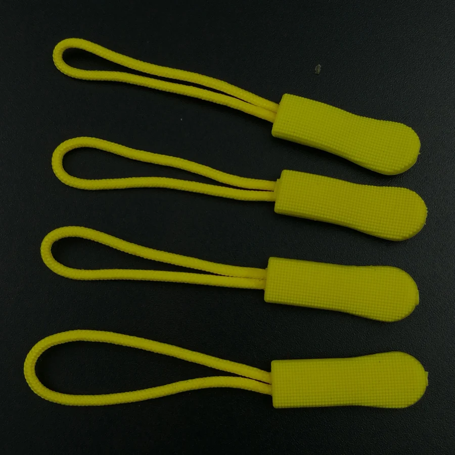 Colorful Silicone Rubber Zipper Pull Ropes Zip Puller Fastener Backpack