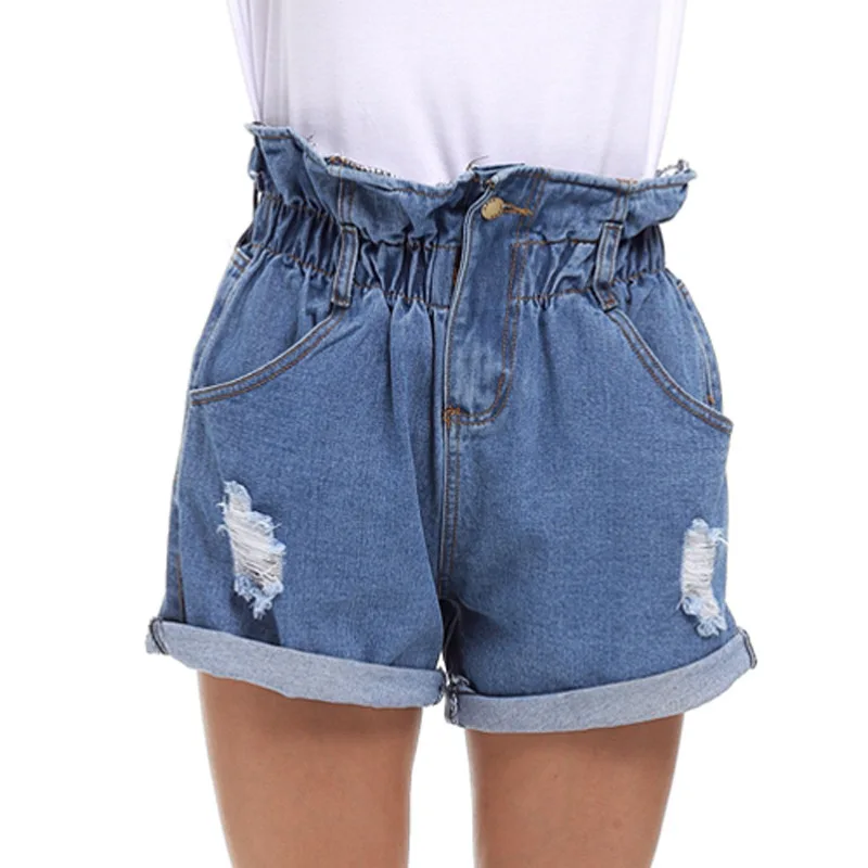 2017 New Large Size S 5XL Women Summer Jeans Code Denim Shorts Female Fat MM Slim