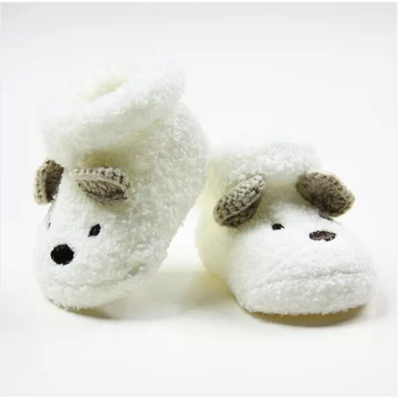 Fashion Newborn Baby Socks Unisex Boy Girls Cute Bear Crib Warm Shoes Toddler bebe Sapatos 0