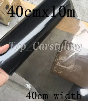 

10 Roll / Lot 40cm x10m Light Black smokedHeadlight Tint Film for Car Motorbike Covering With Plastic Tube 3 layers tints Vinyl
