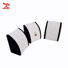 Модные ювелирные изделия Витрина Вертикальный черный и белый кулон ожерелье стенд серьги держатель стойки 3 шт. 7*4*8 см