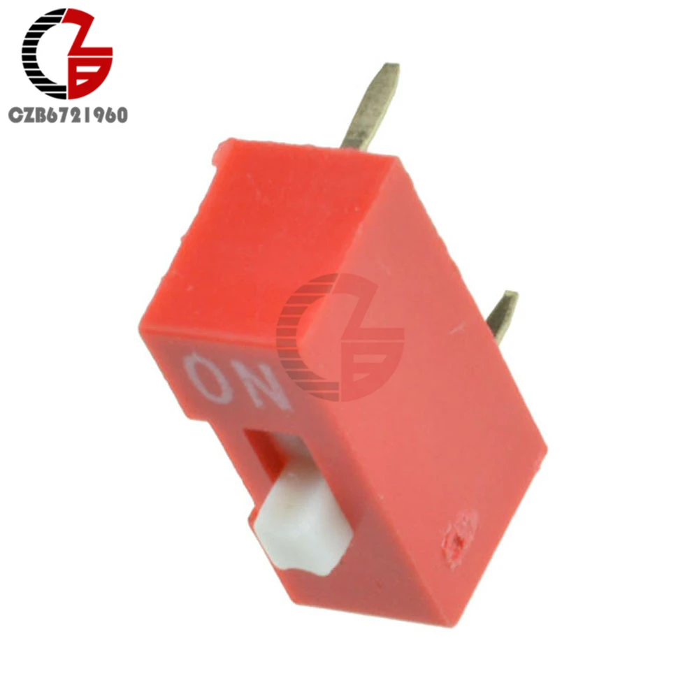 

10Pcs Slide Type Switch Module 1-Bit 2.54mm 1 Position Way DIP Red Pitch