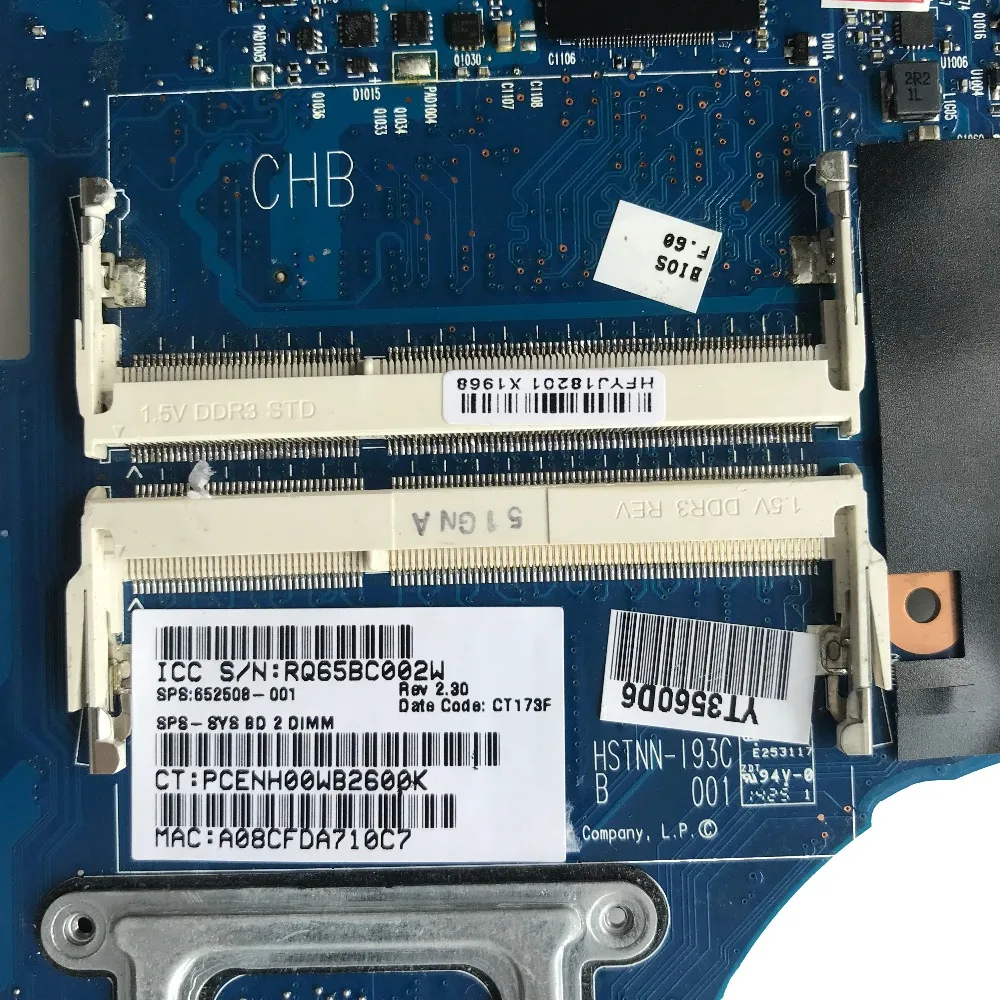 Для hp elitebook 8760 Вт Материнская плата ноутбука 652508-501 652508-001 QM67 плата тестирование Быстрая