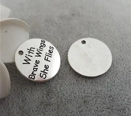 Hoting بيع 10 أجزاء/وحدة 25 ملليمتر الرسالة المطبوعة مع الشجعان أجنحة أنها الذباب سحر جولة القرص رسالة سحر Hoting بيع 10 أجزاء/وحدة 25 ملليمتر الرسالة المطبوعة مع الشجعان أجنحة أنها الذباب سحر جولة القرص رسالة سحر