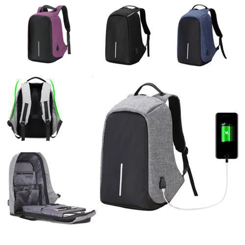 

City Jogging Bags Outdoor Men Anti-theft Bag with External USB Charge Crossbody Bag Travel Oxford Laptop Backpack Male Sling Bag