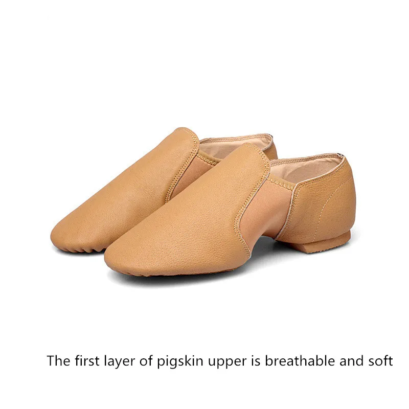 Dance shoes leather Latin dance jazz shoes ladies men's sports shoes ballet black girls children's sports shoes EU43 leath