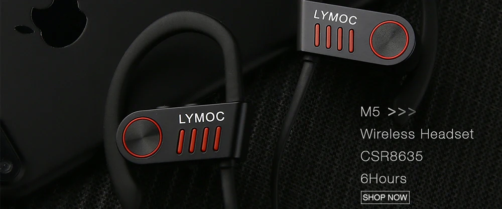 LYMOC беспроводные Bluetooth наушники водонепроницаемые HiFi звуковые шейные наушники V4.2 складные спортивные наушники с микрофоном шумоподавление