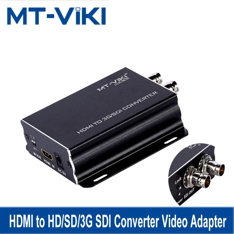 

MT-VIKI HDMI to HD/SD/3G SDI Converter Video Adapter Full HD High Quality HDMI In 2*SDI Out HDMI2SDI 1080P SDI-H03