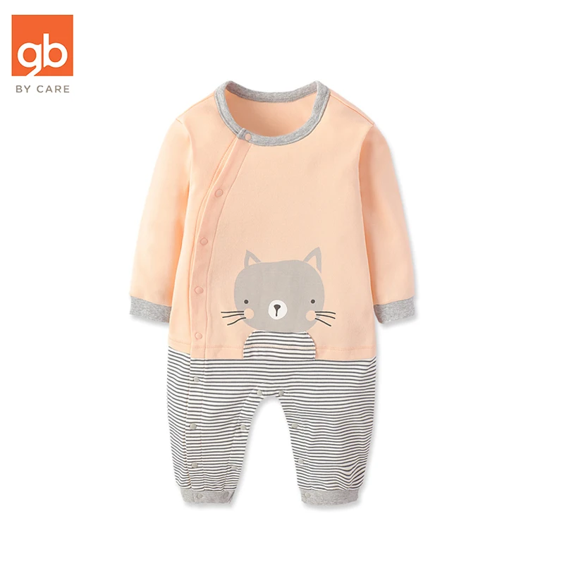 

Goodbaby Baby Cotton Soft Jumpsuit Boys Girls Cartoon Print Long-sleeve Romper Children Sweet Bear Clothes for Spring Autumn