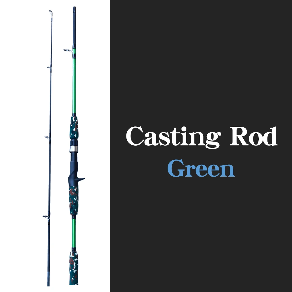 Casting GREEN Спиннинговое литье, ручная приманка, удочка, Pesca, карбоновый полюс, Canne, карп, летающая шестерня, катушка, податчик, Сверхлегкий, мини, для путешествий, для серфинга 1,8 м - Цвет: Casting GREEN