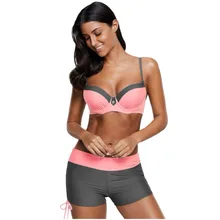 Лоскутное бикини на косточках, купальник, цветной блок, купальник для леди, удобный пуш-ап, плавки, купальники для женщин, сексуальный, хит, badpak