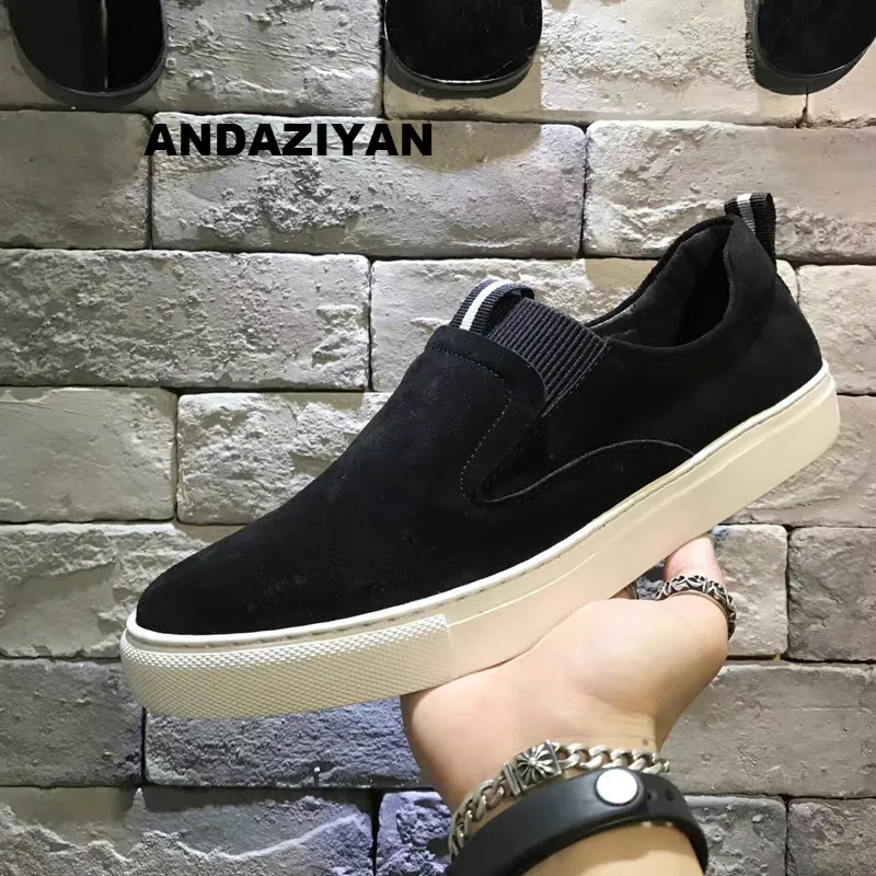 

New tide brand casual men's shoes European station frosted leather shoes Men Shoes