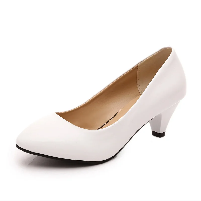 

ZHENZHOU 6CM Pumps Mid-heeled work shoes, wild women's shoes, four seasons, shallow mouth shoes
