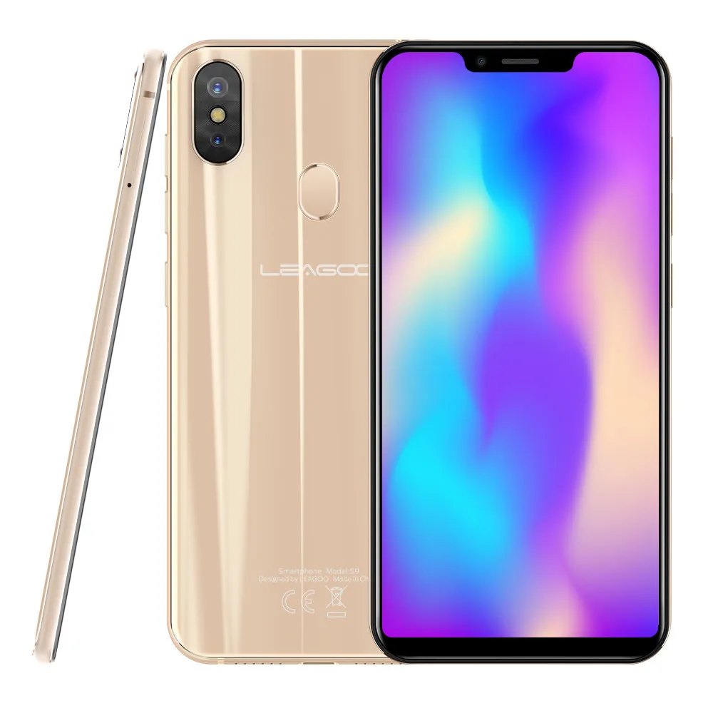 LEAGOO S9 смартфон 5,8" HD+ ips 19:9 экран MTK6750 Восьмиядерный 4 Гб ОЗУ 32 Гб ПЗУ Android 8,1 отпечаток пальца 13 МП 4G LTE телефон - Цвет: Gold